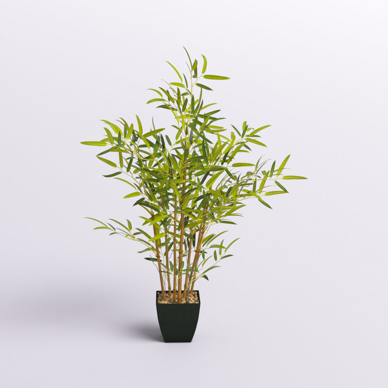 36'' Faux Bamboo Tree in Fiberstone Vase