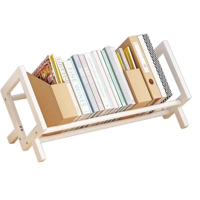 Étagère de bureau en bambou, Blanc