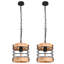 Luminaire suspendu tambour industriel 8 lumières 1 lumière rétro-775692847