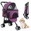 Foldable Pet Stroller with Lightweight Design, Portable Dog Cat Travel Stroller for Walking, Jogging and Outdoor Use