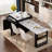 Kitchen Island With Extendable Dining Table, Power Outlet, 2 Drawers, 2 Side Open Shelves And Double-sized Storage Design