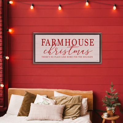 Cadre flottant Farmhouse Christmas No Place Like Home, design par Lux + Me Designs