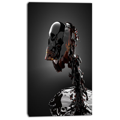 «Skull in Liquide», impression sur toile tendue