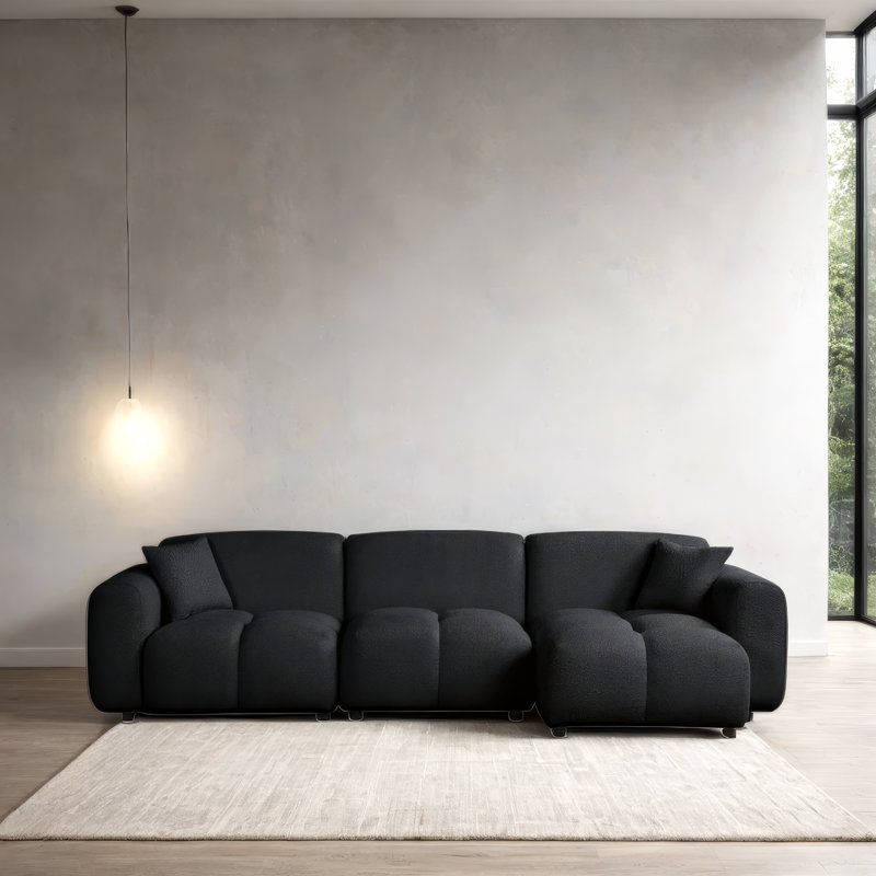 Canapé modulaire Bella, Bouclé noir