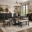 Ensemble de 6 tables de salle à manger en bois 6 pièces avec banc long et 4 chaises, style moderne, gris-311830625-488167978-488167952