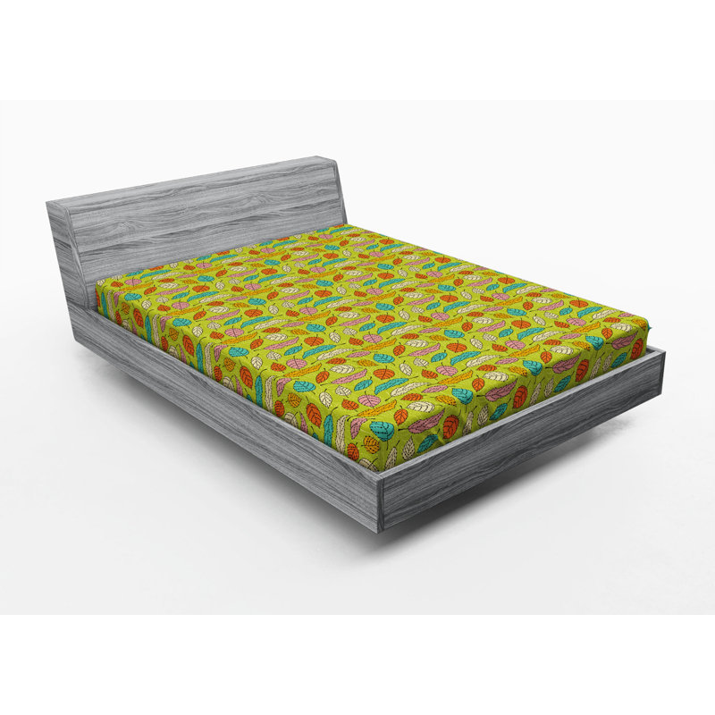 Microfiber Floral Fitted Sheet, Full Fitted Sheet