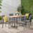 6 - Person Metal Patio Dining Set with Rectangular Table