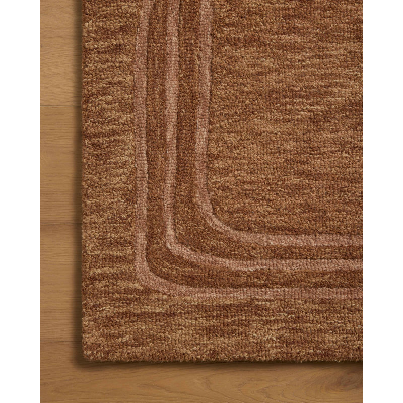 Leanne Ford x Loloi Craven Spice / Rose Area Rug, Square 1'6"