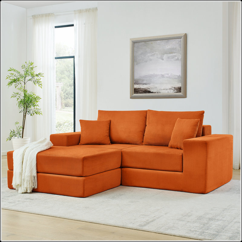 Canapé modulaire moderne avec sièges profonds et repose-pieds amovible modulaire Cloud