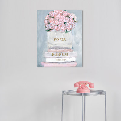 «Floral and Botanical Bouquet Surprise Glam», reproduction d'art sur toile