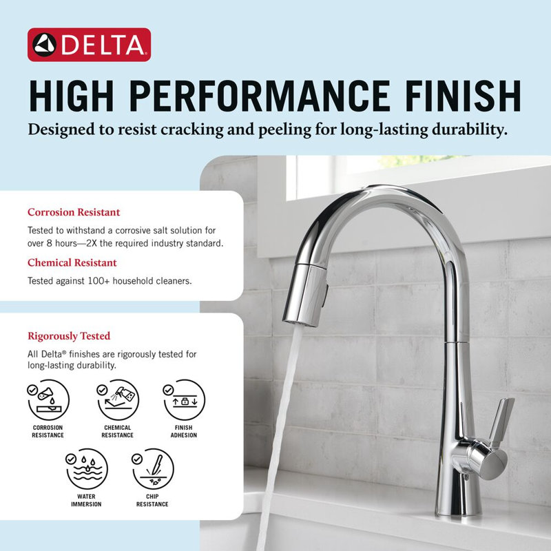 Monrovia Pull Down Single Handle Kitchen Faucet, Chrome
