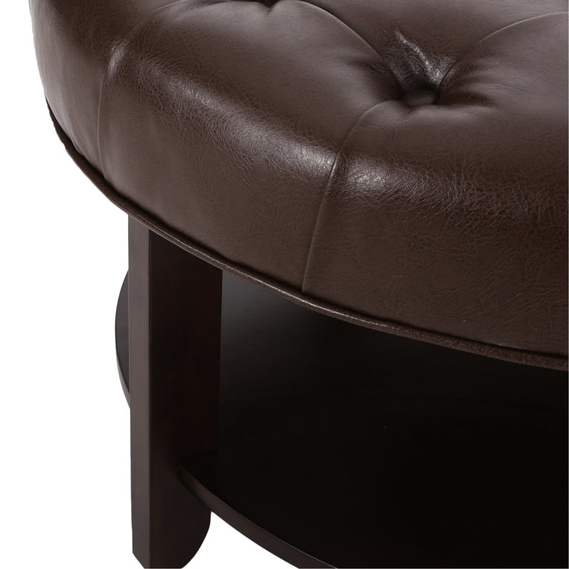 31,59 po Rond - Similicuir et design fonctionnel chic contemporain