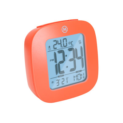 Compact Alarm Clock with Temperature and Date - Large, Easy to Read Display with Backlight