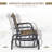 Porch Glider, Metal Frame Swing Glider Chair With Breathable Mesh Fabric, Curved Armrests And Steel Frame For Garden, Poolside, Backyard, Balcony-1674189984