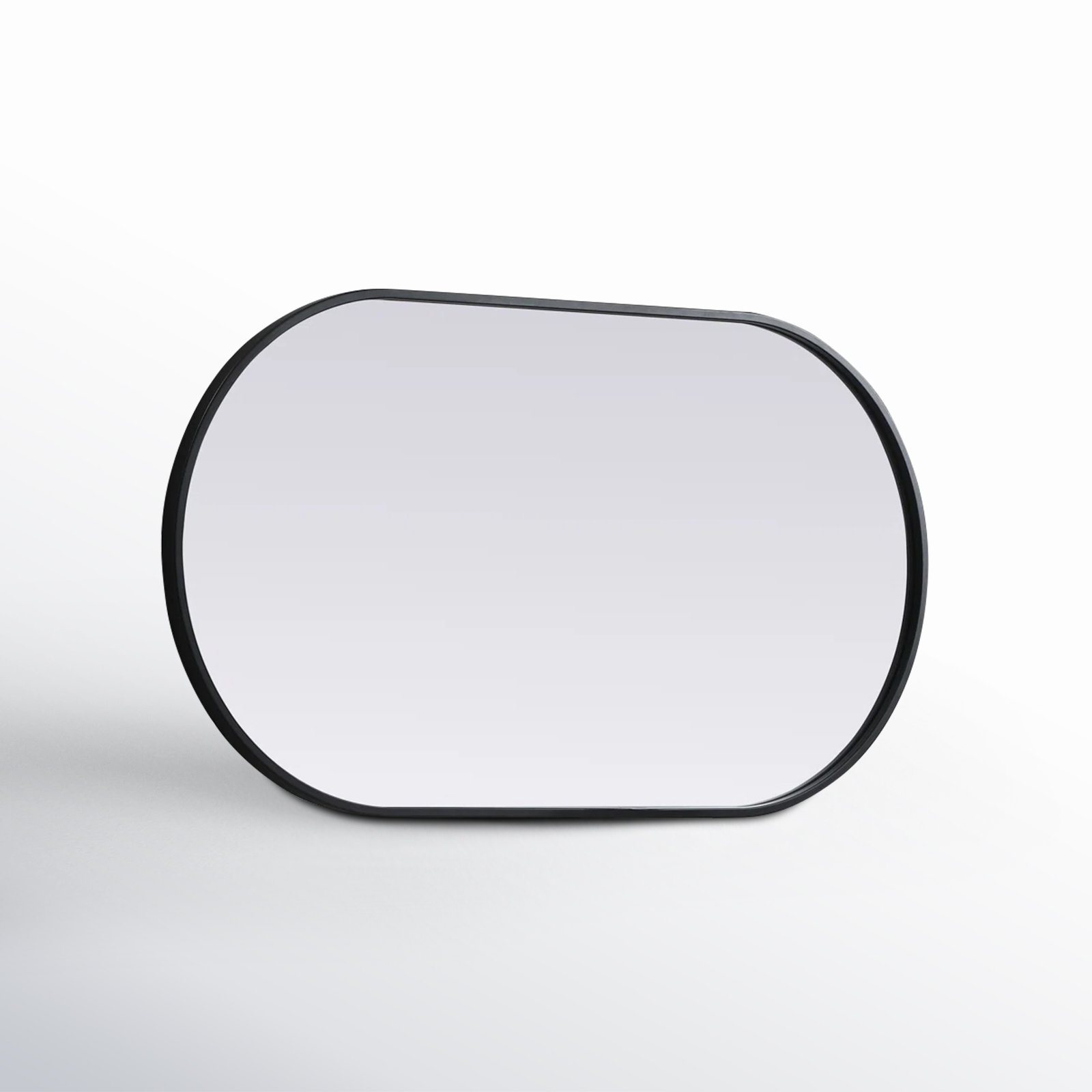 Sabine Metal Pill Wall Mirror, Black, 36" x 20"