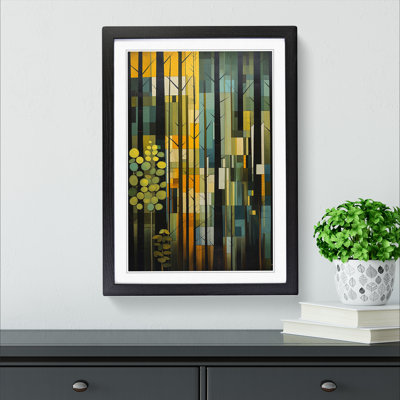 Forest Constructivism Art - Framed Print