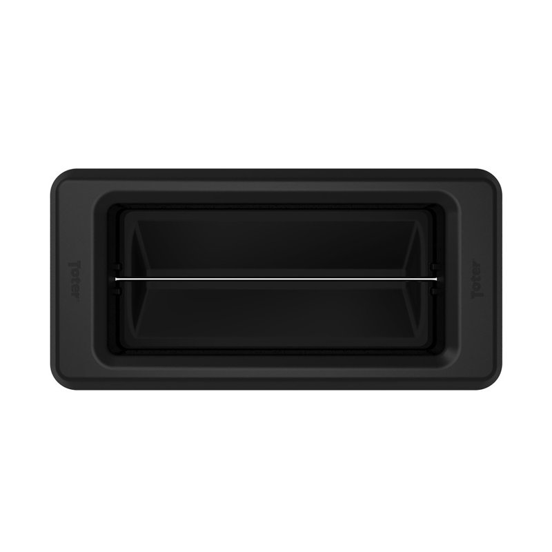 Slimline Rectangular Trash Can Lid With Swing Door - Black