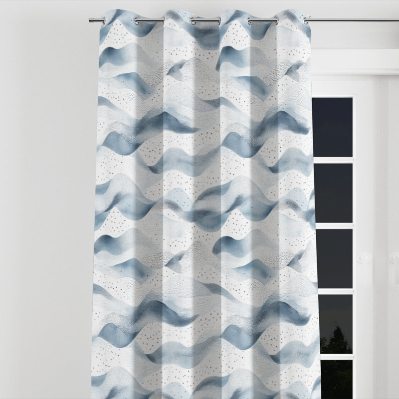 Rideaux à œillets Dots, L 52 po x L 108 po, Œillets argentés