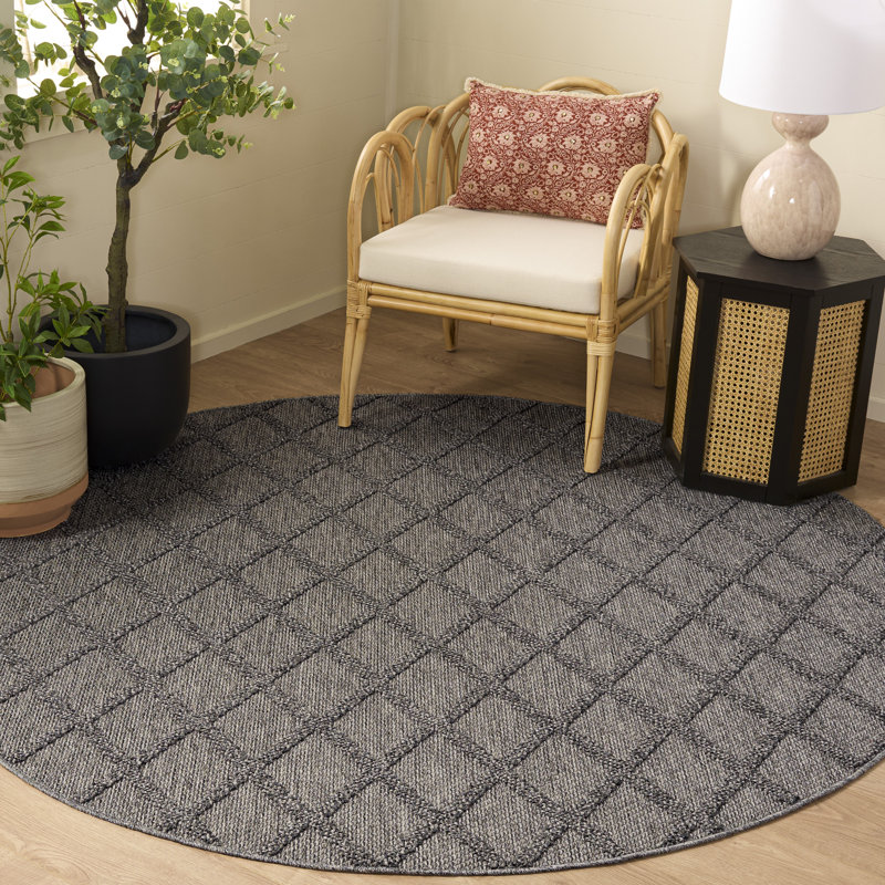 Highland 950 Performance Geometric Rug, Round 6'7"