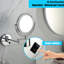 Miroir de maquillage mural à DEL grossissant, 8 pouces, extension de 12 pouces, finition, grossissement 1x / 3x, tour de 360 degrés, rasoir à bouton étanche deux lumières, fixation,