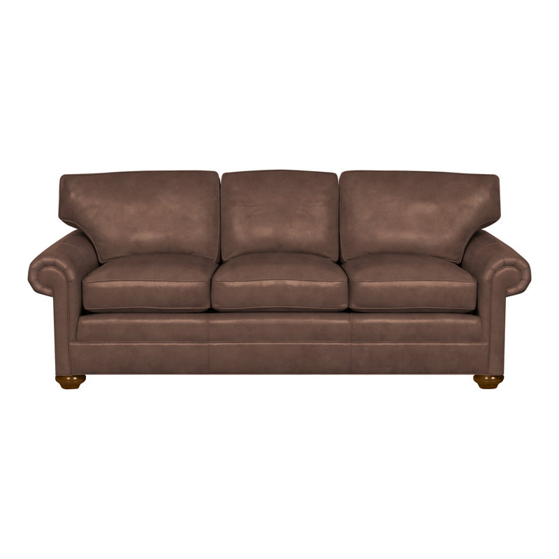 Main Street Sofa, Regent Mink Genuine Leather, Navajo