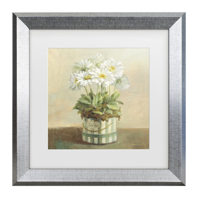 Bolog Danhui Nai Tres Chic Daisies Matted Framed Art