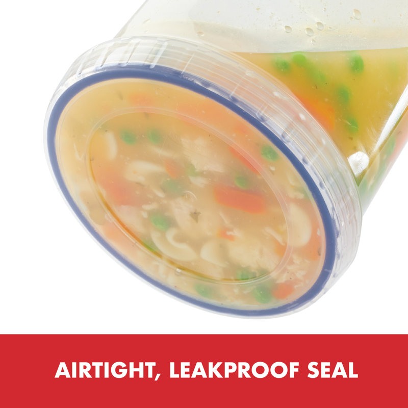 Clear BPA-Free Plastic Food Storage Containers Set of 6