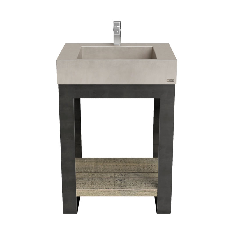 Outland 24'' W Single Vanity, No Holes, Beach, Polished Chrome