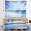 Tapisserie «Seascape Pier Infinite to Blue Sea»-28505005