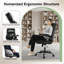 Faux Leather Ergonomic Office Chair W/ Flip-Up Armrests & Tilt for Office, 125KG-310023196