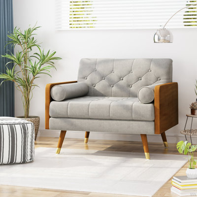 Fauteuil en polyester touffeté de 95,88 cm de large Haiden