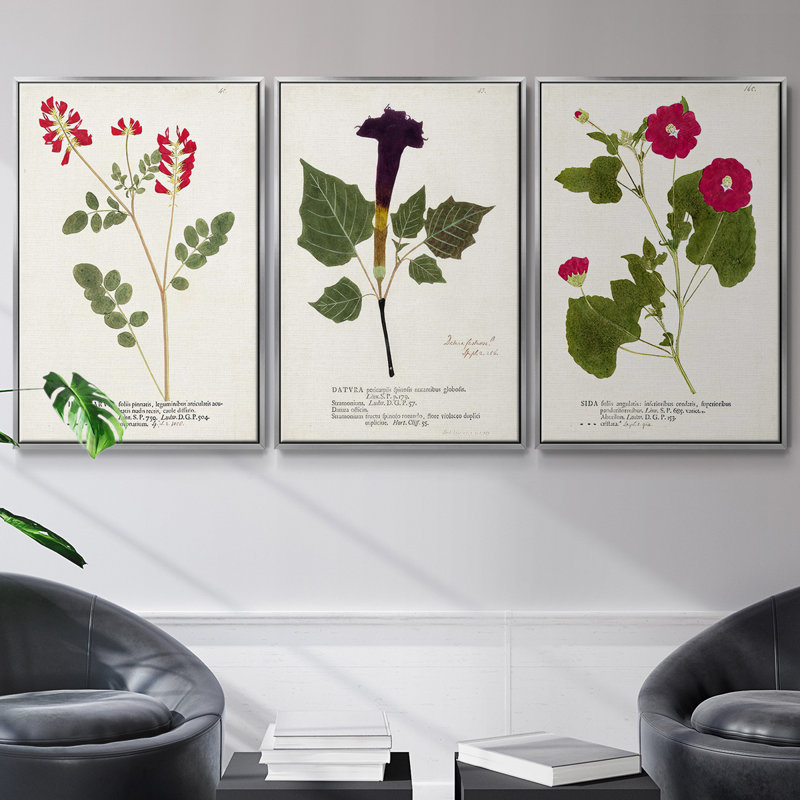 Lodge Pun I - Ensemble de 3 reproductions encadrées sur toile, Argent, H 36 po x l 72 po x P 2 po