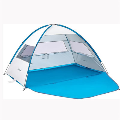 Echosmile White And Blue 3-Person Nylon Dome Tent