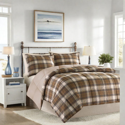 Ensemble de literie en microfibre rustique, ensemble d'édredon matelassé hypoallergénique, parfait pour un décor douillet