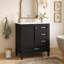 Ensemble de meuble-lavabo moderne de 30 pouces avec lavabo, armoire de rangement avec porte à fermeture en douceur et 3 tiroirs à fermeture en douceur, structure en bois massif-1937874823