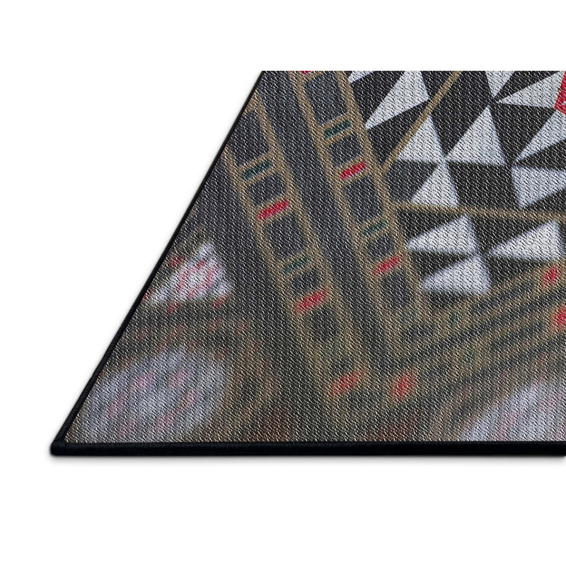 Tapis géométrique noir, Rectangle 5 pi x 7 pi