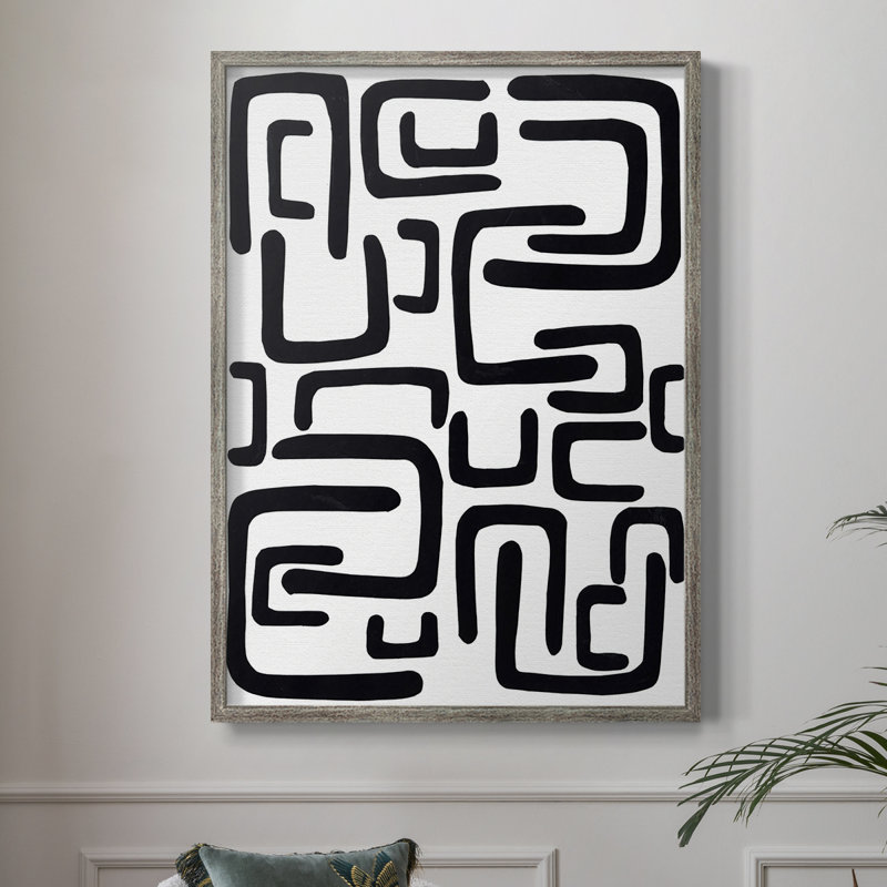 Shuffle II Framed Print - Solid Wood, 11" H x 9" W