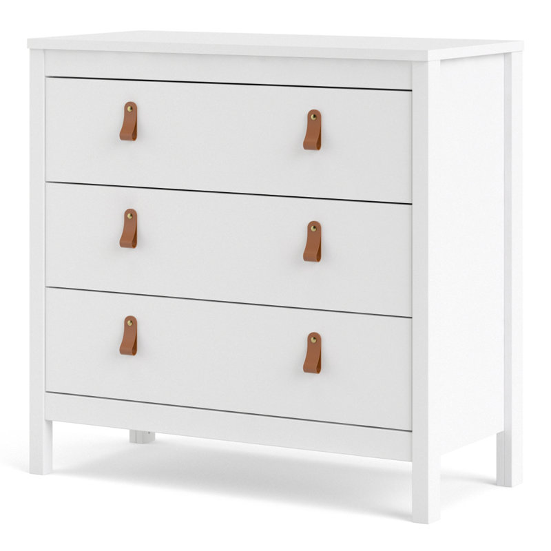 Finnmark 82.1cm W 3 - Drawer Chest of Drawers, White