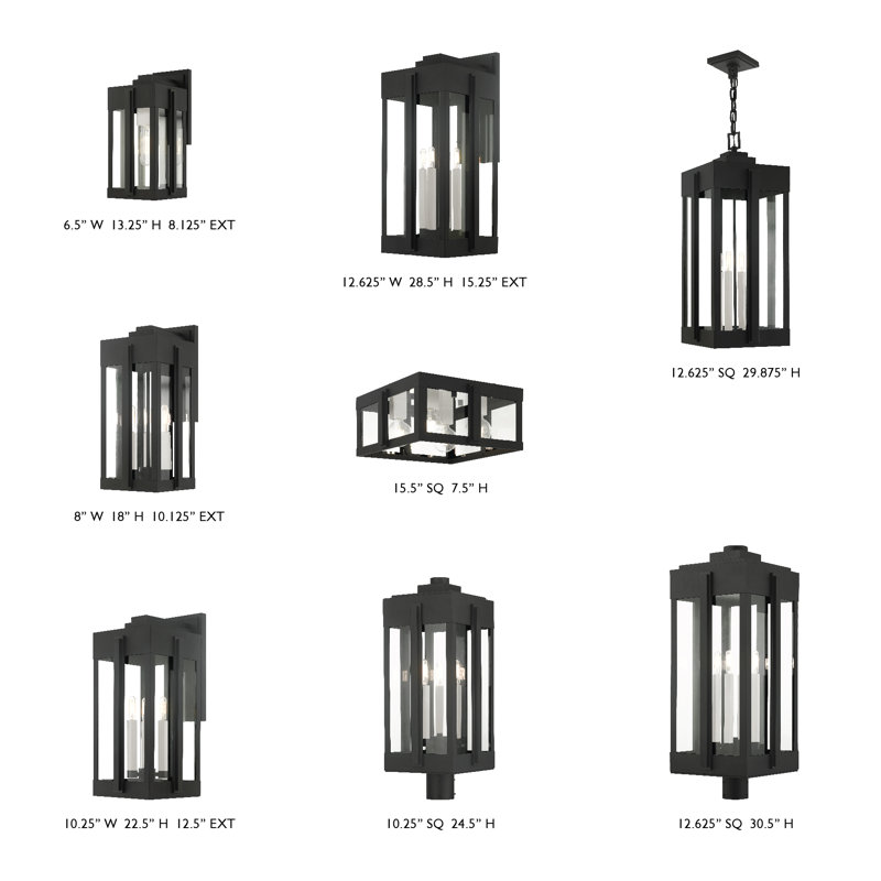 Ikeisha 4 - Light Outdoor Hanging Lantern, Black