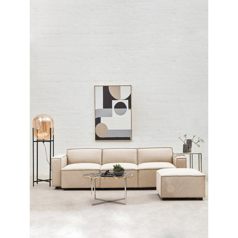 70cm Wide Standard Ottoman, Cream