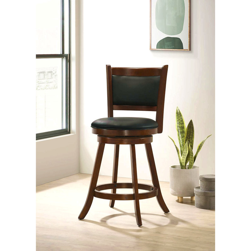 Tabouret pivotant en bois (ensemble de 2)