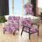 Orchid Dream Tropical Pattern - Upholstered Coastal Arm Chair, Tropical Leaves Accent Chair