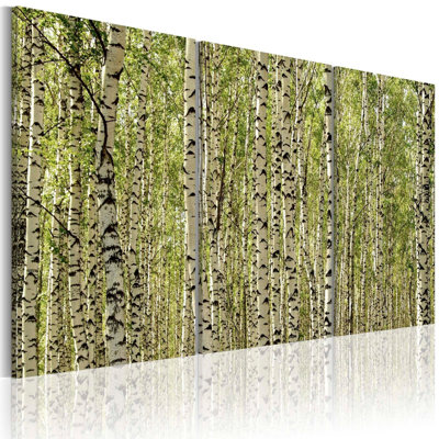 «Rakestraw A Forest Of Birch Trees on Canvas», reproduction de 3 pièces