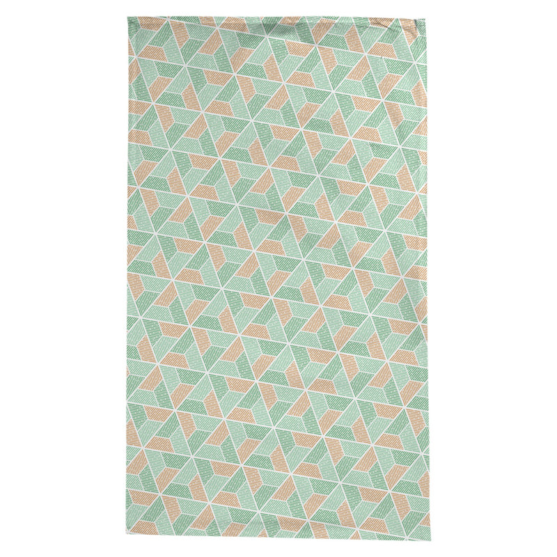 Leffel Trapezoids Tablecloth, Green/Orange