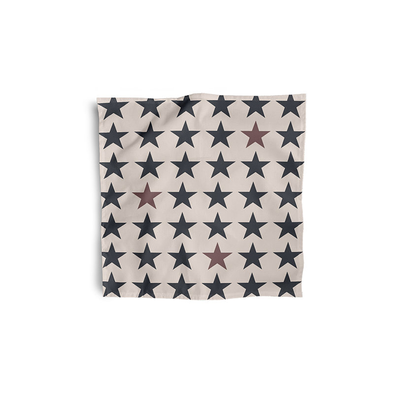 Wrand Polyester Geometric Square Napkin, Blue/Red