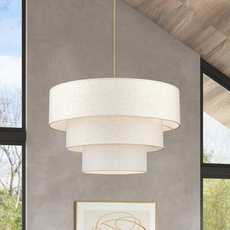 Grand lustre suspendu en laiton antique 8 lumières Aselin, Laiton antique