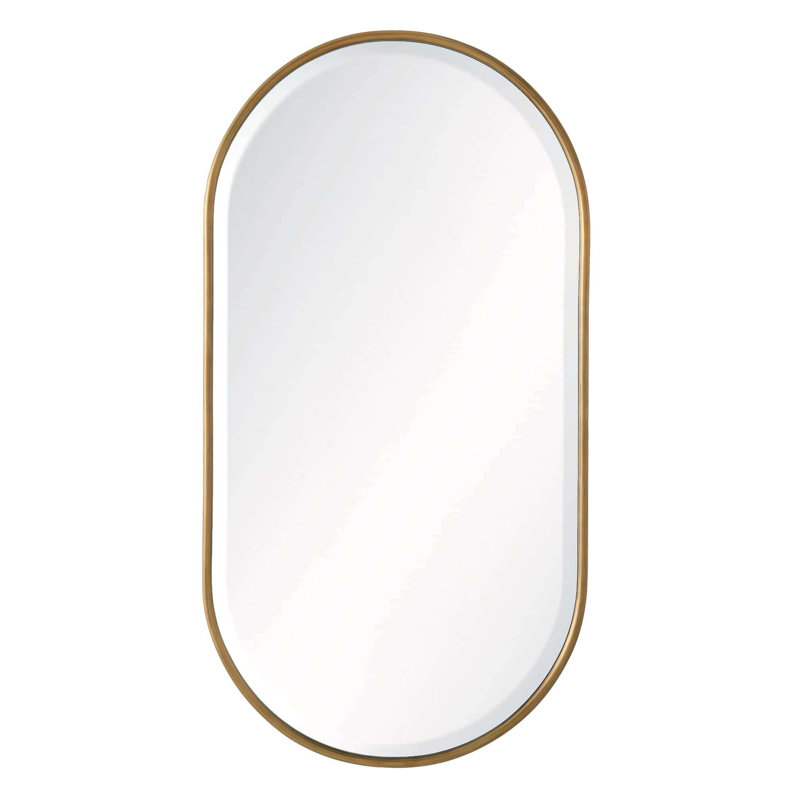 Vaquero Small Mirror, Antique Brass