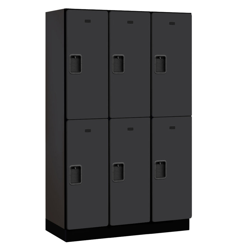 Casier de designer 2 niveaux et 3 niveaux, H 76 po x l 45 po x P 18 po, Noir