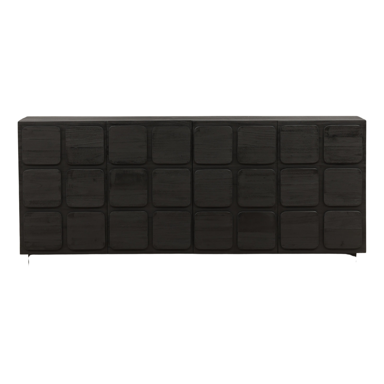 Eastwood Solid Wood Storage Cabinet, Black, 34.74" H x 71.57" W x 18.11" D