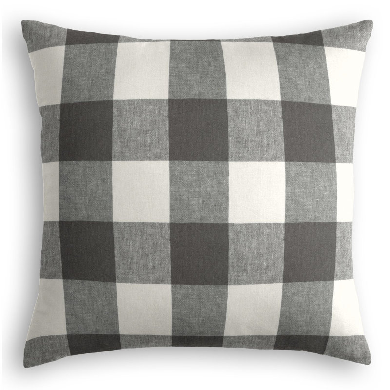 Udaya Square Pillow Cover & Insert, 16" x 16", Gray/White